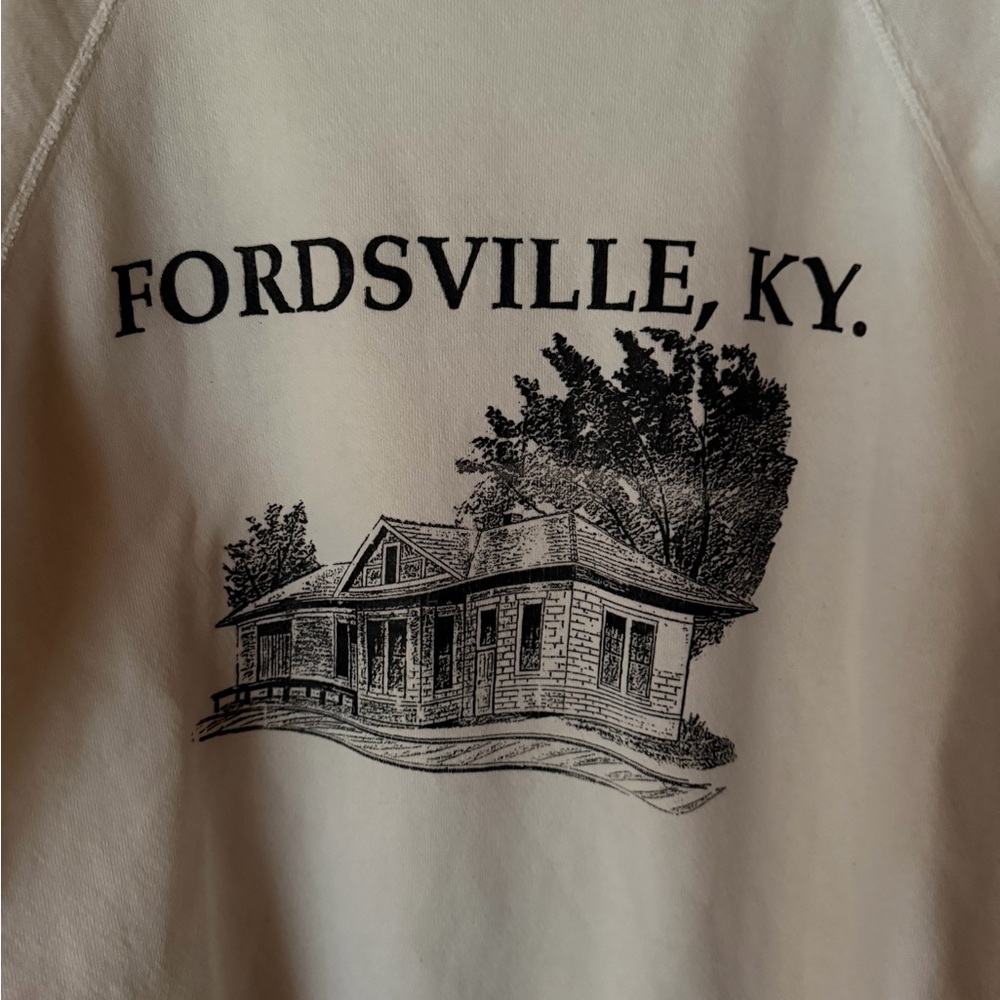 1990s Hanes “Fordsville, KY”, Made in USA, Relaxed, Boxy Fit Ribbed Crewneck Swe - Picture 2 of 7